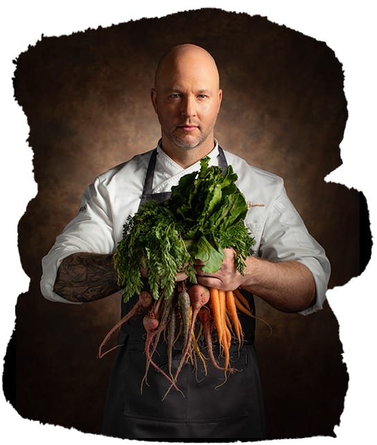 Chef at wynn las vegas holding carrots